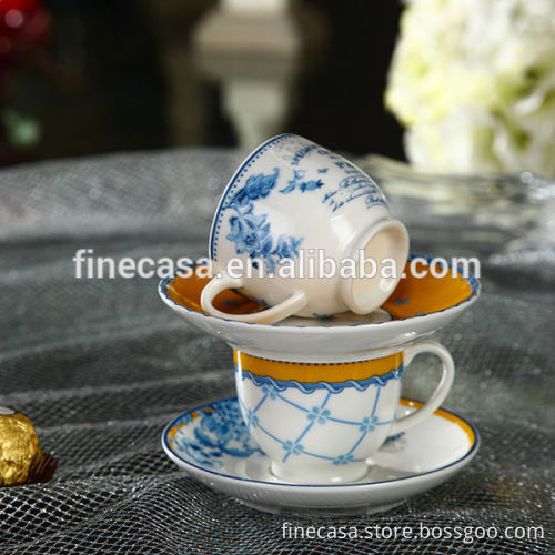 Elegant New Bone China Coffee Cup Set